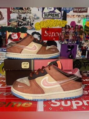 2021 Nike Dunk Social Status Chocolate Milk Size 10c Toddler 10 C OG ALL